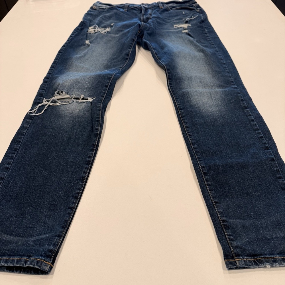 Lucky Brand Jeans Mens 31x32 Blue 411 Athletic Taper Fit Stretch Denim Pants - Picture 6 of 13